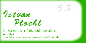 istvan plochl business card